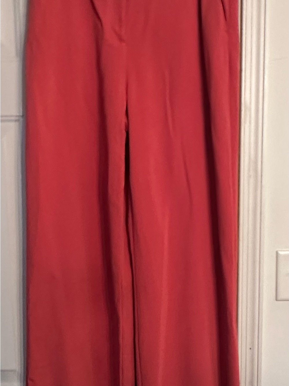 Boden Wide-Leg High-Waist Pants in Coral Red
